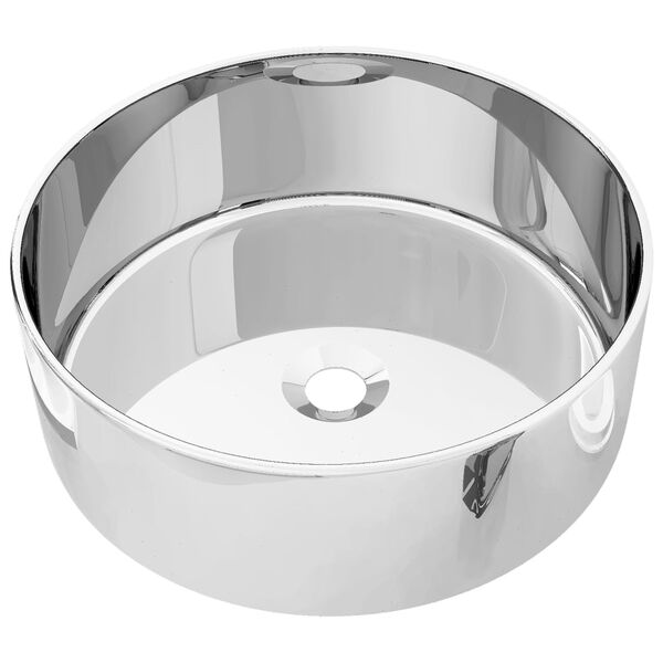vidaXL Lavabo 40 x 15 cm C&eacute;ramique Argent&eacute;