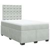 vidaXL Sommier &agrave; lattes de lit et matelas Gris clair 120x200cm Velours