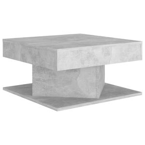 vidaXL Table basse Gris b&eacute;ton 57x57x30 cm Bois d&rsquo;ing&eacute;nierie