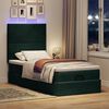 vidaXL Cadre de lit ottoman avec matelas vert fonc&eacute; 90x190 cm velours