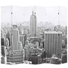 vidaXL Cloison de s&eacute;paration pliable 228x170 cm New York Noir et blanc