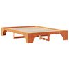 vidaXL Cadre de lit Brun cire 140 x 200 cm Pin massif