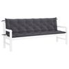 vidaXL Coussin de banc de jardin anthracite tissu oxford