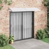 vidaXL Auvent de porte Gris et transparent 240x75 cm PC