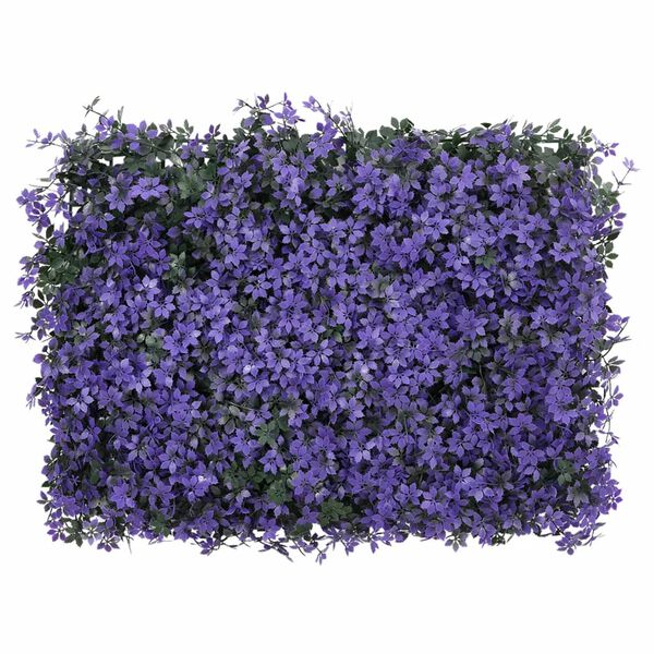&nbsp;vidaXL Cl&ocirc;ture &agrave; feuilles artificielles 24 pcs violet 40x60 cm