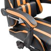 vidaXL Chaise de jeu avec repose-pied Orange Similicuir