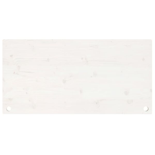 vidaXL Dessus de bureau blanc 100x60x2,5 cm bois massif de pin