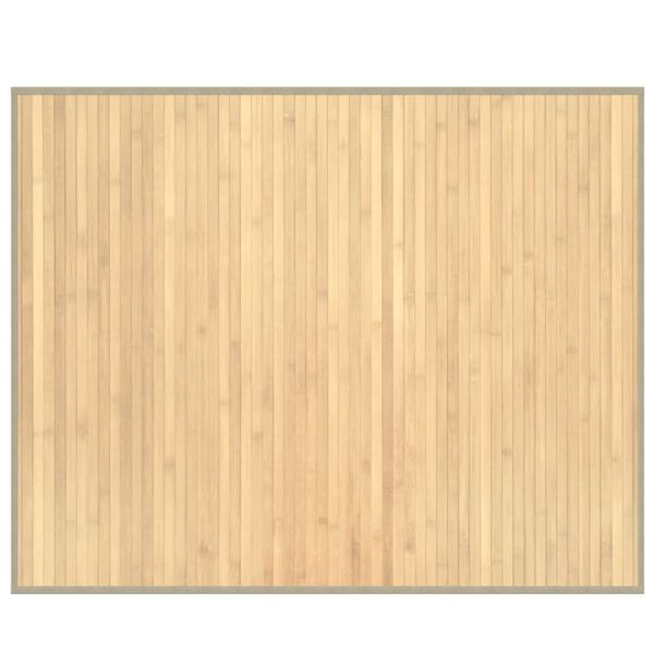 vidaXL Tapis rectangulaire naturel clair 80x100 cm bambou