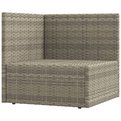 vidaXL Salon de jardin 8 pcs avec coussins Gris Résine tressée