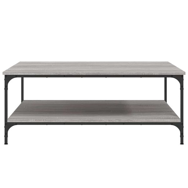 vidaXL Table basse sonoma gris 100x100x40 cm bois d'ing&eacute;nierie