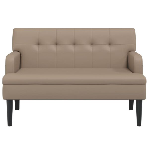 vidaXL Banc avec dossier cappuccino 112x65,5x75 cm similicuir