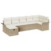 vidaXL Ensemble de canap&eacute; de jardin 7 pc Poly rotin