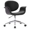 vidaXL Chaise pivotante &agrave; manger Noir Similicuir