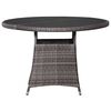 vidaXL Table de jardin gris &Oslash;110x74 cm r&eacute;sine tress&eacute;e