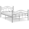 vidaXL Cadre de lit sans matelas gris m&eacute;tal 120x200 cm