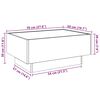 vidaXL Table basse avec LED sonoma gris 70x50x30 cm bois d'ing&eacute;nierie