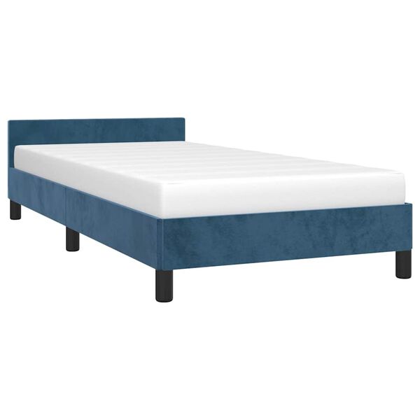 vidaXL Cadre de lit sans matelas bleu foncé 80x200 cm velours