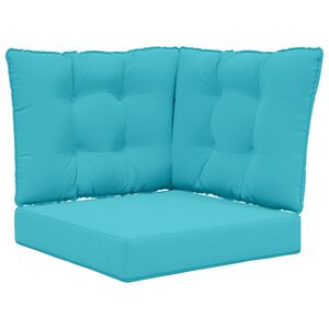 vidaXL Coussin de canap&eacute; d'ext&eacute;rieur 3 pcs Turquoise Polyester