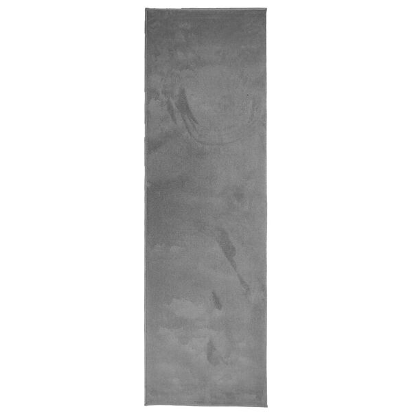 vidaXL Tapis OVIEDO &agrave; poils courts anthracite 80x250 cm