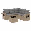 vidaXL Salon de jardin avec coussins 6 pcs beige r&eacute;sine tress&eacute;e