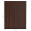 vidaXL Panneaux de toiture 12 pcs Acier galvanis&eacute; Marron 60x45 cm
