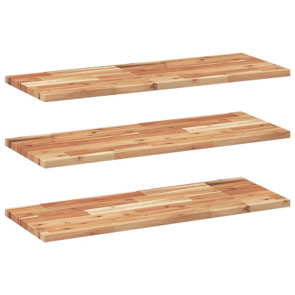 vidaXL &Eacute;tag&egrave;res flottantes 3 pcs 100x30x2 cm acacia massif &agrave; l'huile