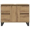 vidaXL Armoire de lavabo de salle de bain ch&ecirc;ne artisanal 65x33x60 cm