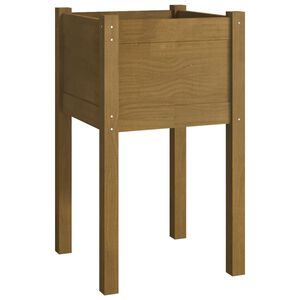 vidaXL Jardini&egrave;re d'ext&eacute;rieur Marron miel 40x40x70 cm Pin massif
