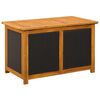 vidaXL Bo&icirc;te de Rangement de Jardin 185 L Bois d'Acacia Massif Noir