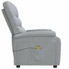 vidaXL Fauteuil de massage Gris clair Tissu
