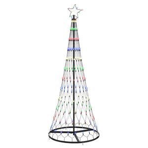 vidaXL Arbre de No&euml;l LED Multicolore 180 cm M&eacute;tal