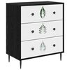 vidaXL Commode HANAU Imprim&eacute; feuilles vertes 66 x 36,5 x 76 cm