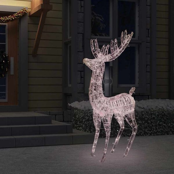 vidaXL Renne de No&euml;l XXL Acrylique 250 LED 180 cm Blanc chaud