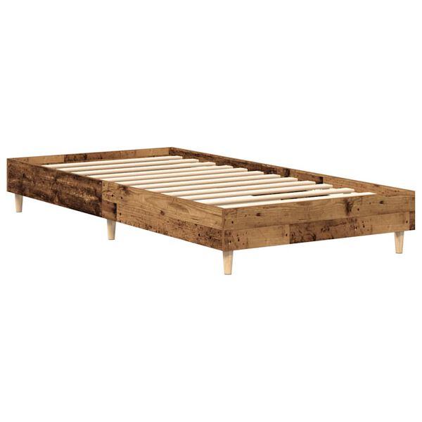 vidaXL Cadre de lit sans matelas vieux bois 100x200 cm bois ing&eacute;nierie