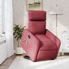 vidaXL Fauteuil inclinable de massage &eacute;lectrique Rouge bordeaux Tissu