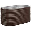 vidaXL Lit sur&eacute;lev&eacute; de jardin Acier galvanis&eacute; marron