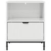 vidaXL Cabinet de chevet avec tiroir Blanc brillant 49 x 36 x 61 cm