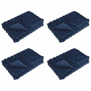 vidaXL Couverture antid&eacute;rapante en fausse de lapin Olite 4 pc 13.65 kg