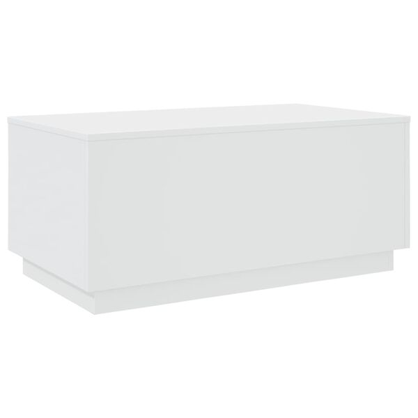 vidaXL Table basse avec lumières LED blanc 90x50x40 cm