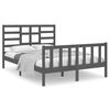 vidaXL Cadre de lit sans matelas gris bois massif 120x190 cm