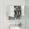 vidaXL Armoire Miroir Gris b&eacute;ton 59 x 17 x 55 cm Bois d'ing&eacute;nierie
