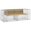 vidaXL Banc de jardin design gabion 184x71x65,5cm bois de pin impr&eacute;gn&eacute;
