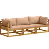 vidaXL Ensemble de Canap&eacute;s 3 pc Naturel Bois d'Acacia Massif