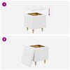 vidaXL Pouf de rangement Blanc 40 x 40 x 45 cm Simili cuir