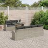vidaXL Ensemble de canap&eacute; de jardin 8 pcs Gris clair Poly Rattan
