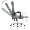 vidaXL Fauteuil de massage inclinable de bureau Gris clair Tissu