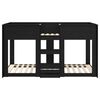 vidaXL Lit Superpos&eacute; pour Enfants Ch&ecirc;ne noir 75 x 190 cm