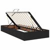 vidaXL Lit avec rangement et matelas Noir 90 x 200 cm Polyester