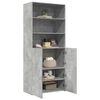vidaXL Buffet haut gris b&eacute;ton 80x42,5x185 cm bois d'ing&eacute;nierie