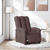 vidaXL Fauteuil de massage inclinable &eacute;lectrique Marron fonc&eacute; Tissu